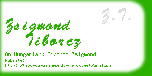 zsigmond tiborcz business card